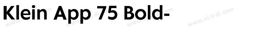 Klein App 75 Bold字体转换